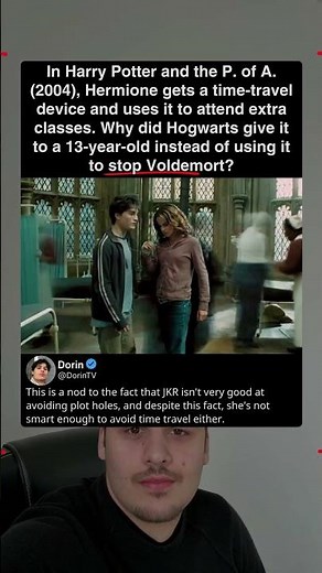 In Harry Poter - Why did they give Hermione the time travel device? #harrypotter #hermione