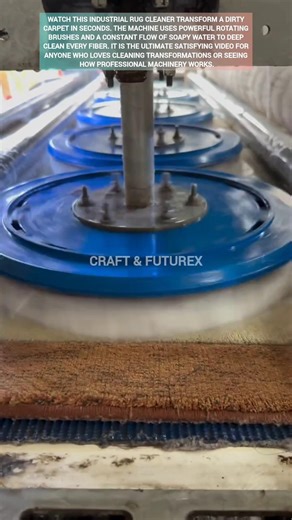 Satisfying industrial rug cleaning machine in action. #ytshorts