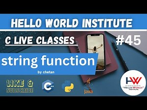 string built in functions in c language ‪@helloworld_institute‬