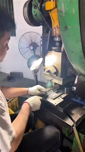 Industrial Punch Press: Fast Metal Stamping in Seconds! #manufacturing #metalworking #shorts