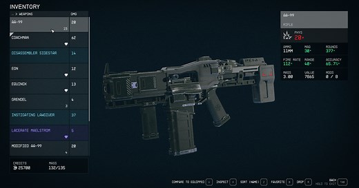 Starfield Weapon Item IDs: Console Command List for Weapons