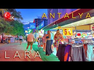 LARA ANTALYA 📍 4K Walking tour Evening in Lara ATALYA TURKIYE