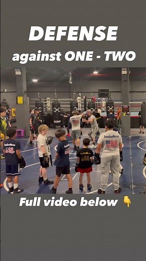 Coach Mike teaches his young boxers how to defend against the one-two!!! #shorts