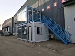 [Hot Item] 20FT Container Office Modern Modular House Prefab Container House Portable House with Glass Curtain Wall