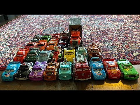 Disney Pixar Shake N Go Cars Showcase: Lightning McQueen, Chick Hicks, Mater, Sheriff, Red, Ramone..