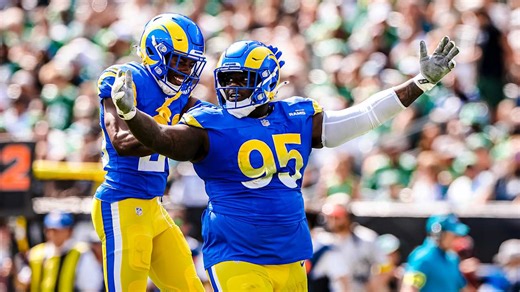 HIGHLIGHTS: Rams NT Poona Ford slips through Eagles pass protection to sack QB Jalen Hurts
