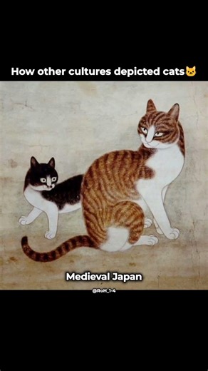 Cats In Other Cultures Art Vs Cats In Medieval European Art🐱#cat #art #history #trending #shorts