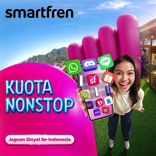 Tetap bisa WA-an dan bayar-bayar walau tanpa kuota dengan Jagoan Sinyal Se-Indonesia 🩷 #smartfren