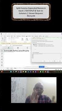 Split Comma-Separated Names in Excel | TEXTSPLIT & Text-to-Columns | Viewer Request: Nishanth