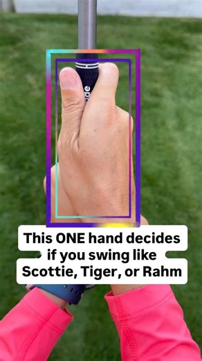 comment TEST for free grip test GRIP POLICE want everyone to use one grip. But there are actually 3 trail-hand types: 🔼 Top — Rory / Scottie ➡️ Side — Tiger / Nelly 🔽 Bottom — Zach Johnson / Jon Rahm Your trail hand placement decides your arm match, your arm match shapes your swing style, and your swing style shapes your ball flight. Your grip isn’t wrong. You just need the right one for YOU. | Ashley Knoll Golf Academy