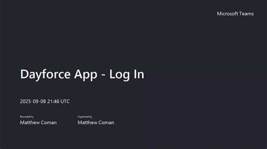 Dayforce App - Log In