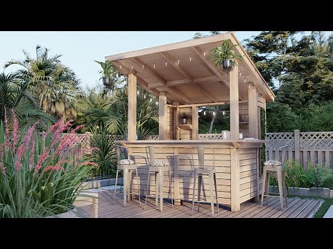 DIY outdoor oasis with easy-to-build bar