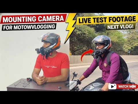 Helmet grip camera mount review & Setup | How to Setup helmet grip camera mount| Moto vlog Setup
