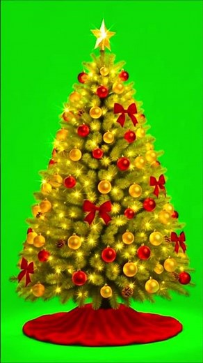 Christmas tree in green screen 🎄✨ #Christmas #Tree #Greenscreen
