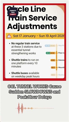 CCL TUNNEL WORKS Cause Sudden SLOWDOWNS and Peak-Hour Delays