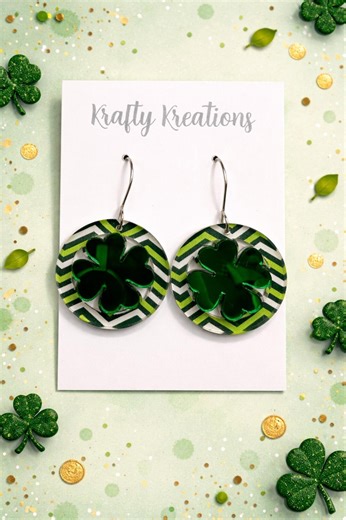 Layered Clover Earring SVG | St. Patrick’s Day Bundle | Digital Download | Laser Cut Jewelry File - Etsy
