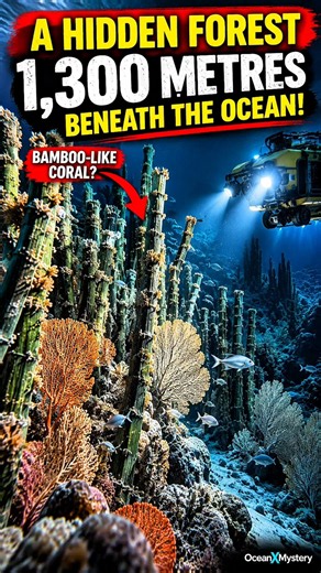 1,300 Meters Below the Ocean, Scientists Found a Hidden Forest! 🌊 #OceanMystery #seasecrets