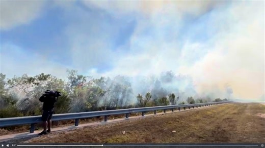 Brush fire explodes in the Florida Everglades