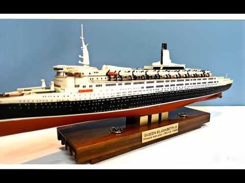 Queen Elizabeth 2 Airfix Model Built in 1978 Shown as She Appeared on her Maiden Voyage May 2, 1969
