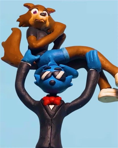 ¡El aterrizaje de 5 puntos! 💀 #StopMotion #Furry #UndeadUnluck #Animación #ClayAnimation #Funny