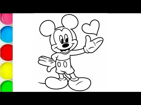 How to draw Mickey mouse Mickey mouse clubhouse,Disney junior, mickey mouse drawing