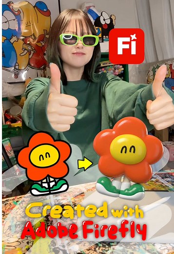 Adobe Fireflyでイラストを3D化して動画生成