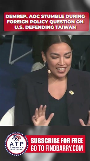 AOC stumbles on Taiwan defense question