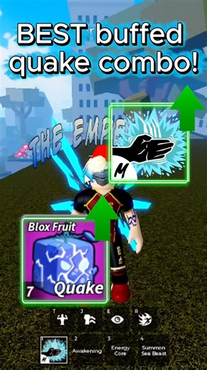 BEST buffed quake combo! | Blox fruits #roblox #awakening #bloxfruits #gaming #bloxfruitsupdate