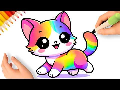CÓMO DIBUJAR UN GATITO FÁCIL 🐈✨
