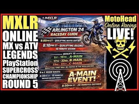 LIVE! MXLR PlayStation MX vs ATV Online League Racing, RD5 of Supercross!