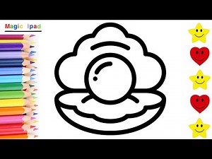 Como dibujar una PERLA GRANDE | dibujos para niños 💓⭐ How to draw a BIG PEARL | drawings for kids