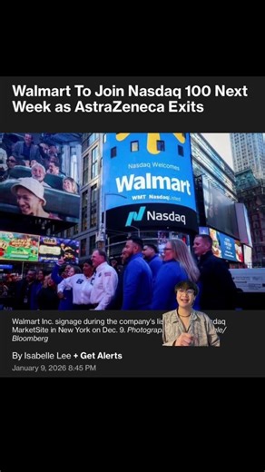 วอลมาร์ต ($WMT) เข้า Nasdaq 100 💥 เงิน 1.9 หมื่นล้านกำลังวิ่ง!”#WMT #วอลมาร์ต #Nasdaq100