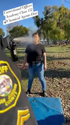 Spray Day… They said it would be fun… Said ‘No One Ever!’ Congratulations to Correctional Officer Academy Class #172 for the completion of their ‘Chemical Agents’ spray day.This day is one of the most dreaded days in the Correctional Officer Academy. Today, Academy Class #172 was exposed to OC spray and CS gas. These two chemical agents are something that an Officer may use and be exposed to in the performance of their duties. It is important for them to understand how they affect the human body