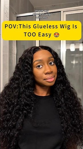 No Glue, No Stress, Just Stick & Go #wiginstall #easyhairstyle