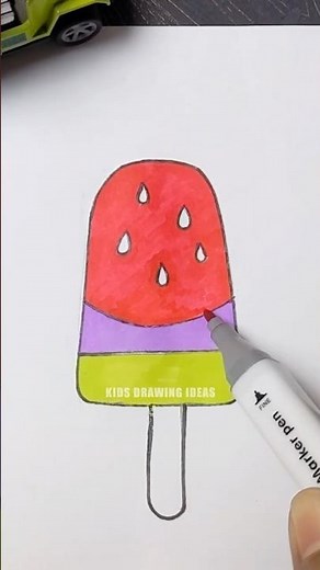 Easy Popsicle Drawing Tutorial for Kids 🍭|Fun and Colorful Drawing for Kids in Easy Steps #drawing
