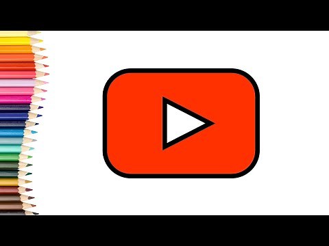 How to color YouTube logo 🎨 | How to draw YouTube logo 🖌️😍