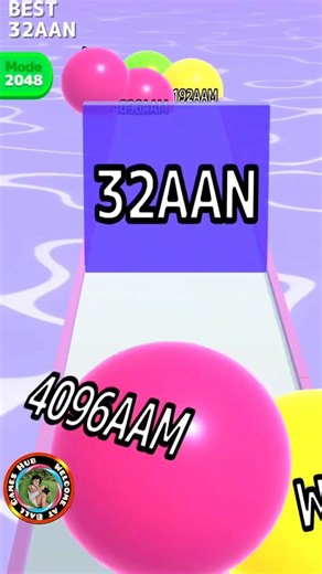 Ball Run 2048 Infinity Mode Endless Merge Marathon #ballgameshub 😱🔥 #shorts