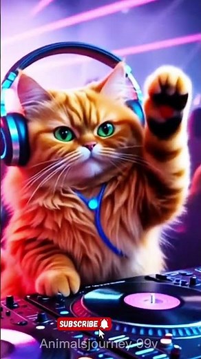 DJ CAT JUST DROPPED THE HARDEST BEAT 😹🎧🔥 #DJCat #FunnyShorts #Viral #shorts #catshorts #cute #aicat