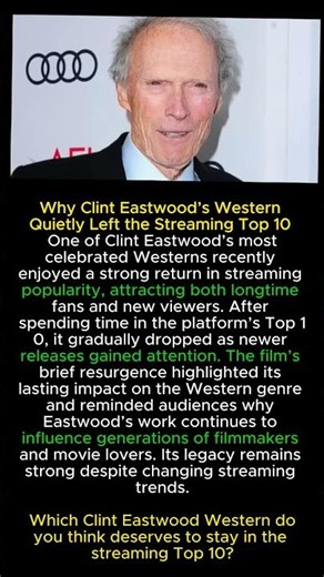 Why Clint Eastwood’s Western Quietly Left the Streaming Top 10