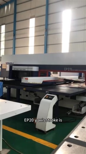 Machine tool number:973 Machine name：YANGL Numerical control system:FANUC CNC Y-axis travel:1250 x-axis travel:4000 Turret station:30 Automatic station:2 Stamping method:servo drive Date of production:July 2019 #CNCPunchPress #CNCPunchingMachine | Cnc Turret Punching Achine