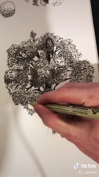 Realistic Tree Drawings: Original Art with Stunning Shading