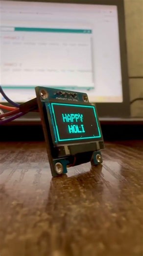 OLED Displays with Arduino || Happy Holi text #arduino #shortsvideo #arduinoproject #arduinotraining