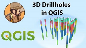 Display drillholes in 3D in Qgis and Create Sections | Geography Realm