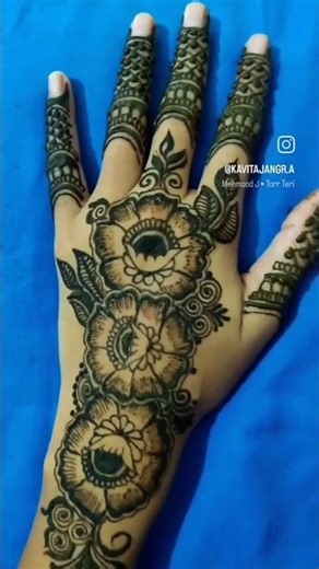 🌸 Easy Floral Mehndi Design | Simple & Beautiful Mehndi for Beginners |