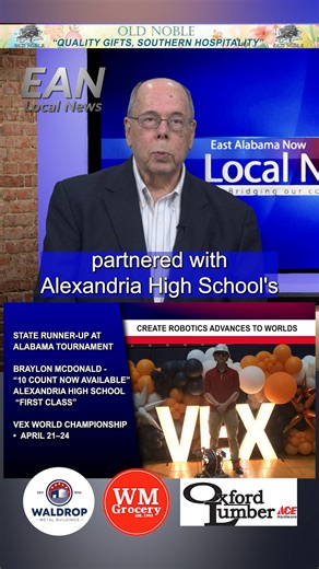 🤖 CREATE Robotics Headed to Worlds 🌍 🏆 Two CREATE Robotics teams earned spots at the VEX Robotics World Championship after top finishes at the Alabama State Tournament. Create Technology and Innovation Center #create #Robotics #worldchampionship #LocalNews | East Alabama Now