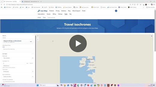 #geospatial #locationintelligence #travelisochrone #azuremaps #gis | Brynn Borton