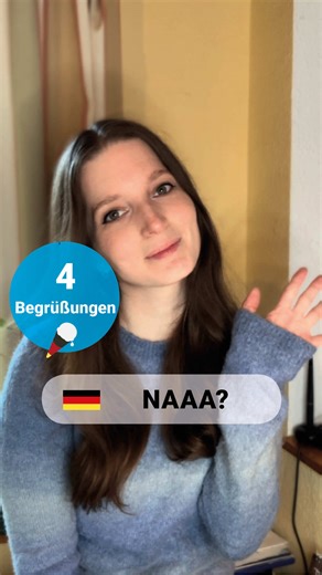🇩🇪 Warum sagen Deutsche so oft “na”? Zur Begrüßung sagen die meisten Deutschlerner: Guten Tag ✅ (für Freunde zu förmlich) Hallo ✅ (klingt neutral) Hi ✅ (locker/ amerikanisch) - Na? 👀 (freundlich, natürlich und zeigt, dass du aufmerksam bist) - Naaa? (ein langes “na” klingt verspielt und zeigt Aufmerksamkeit) Auf “Na folgt meist eine Frage. Welche stellst du? Na, … A. wie geht’s? B. hat es bei euch auch wieder geregnet? __ #deutsch #deutschunterricht #deutschlehrer #deutschlehrerin #deutschonl