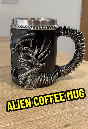 The detail on this Alien coffee mug is unreal! #alien #xenomorph #mug #coffeemug