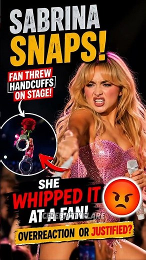 Sabrina Carpenter SNAPS After Fan Throws Handcuffs on Stage 😳💔