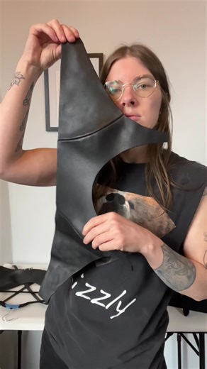 Leather crop top prototypes. #queerfashion #lgbtq #handmade #leather